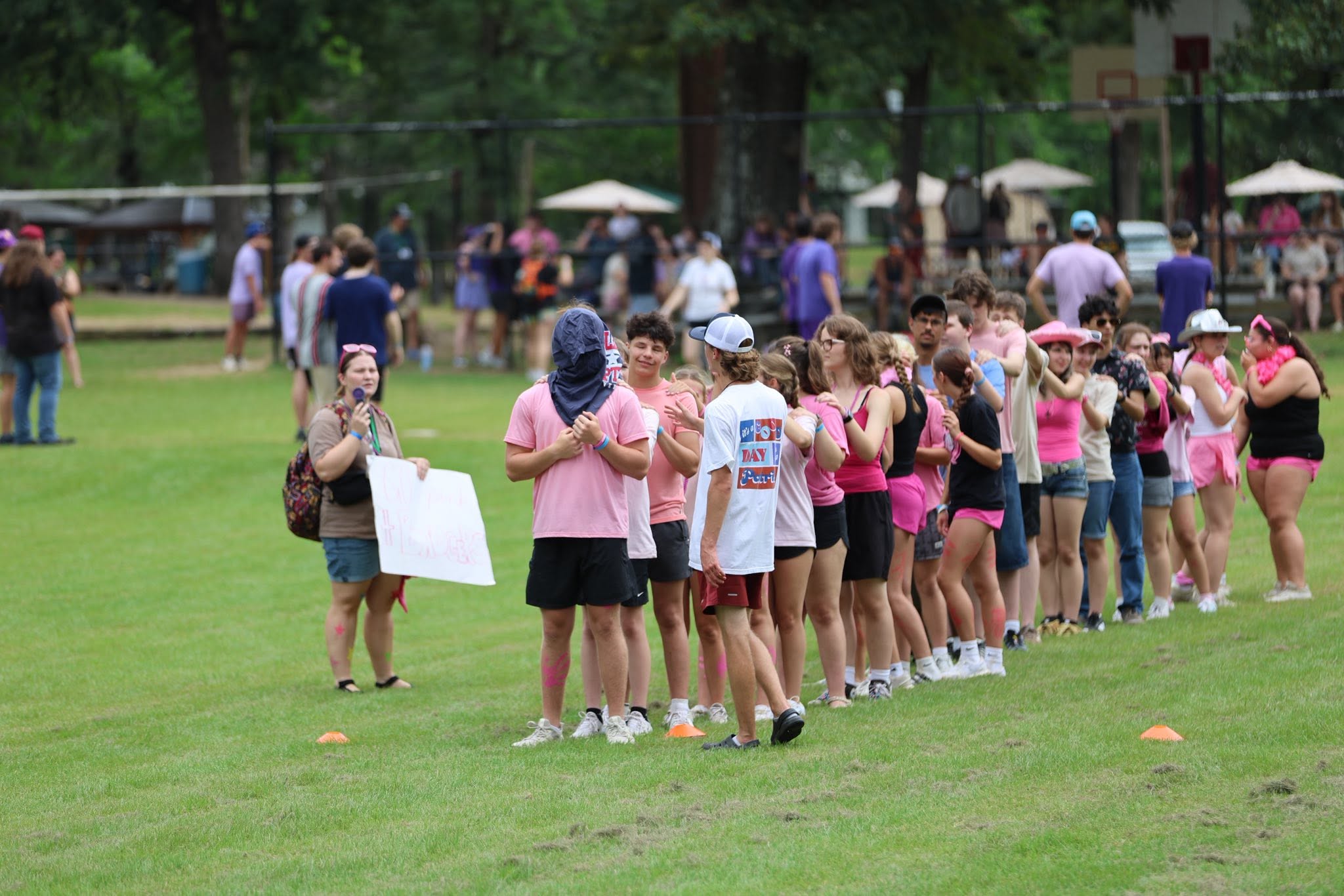 A group gathering on the lawn at Minnetonka